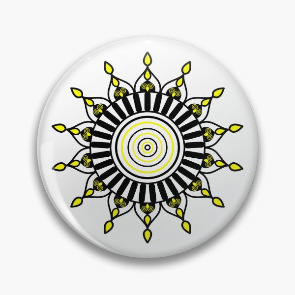 Artikelvorschau, MANDALA, schwarz, gelb entworfen und verkauft von WSShopArt21.