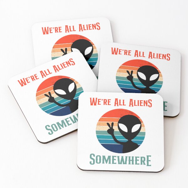 Item preview, Retro We're All Aliens Somewhere designed and sold by GarnersDesigns.