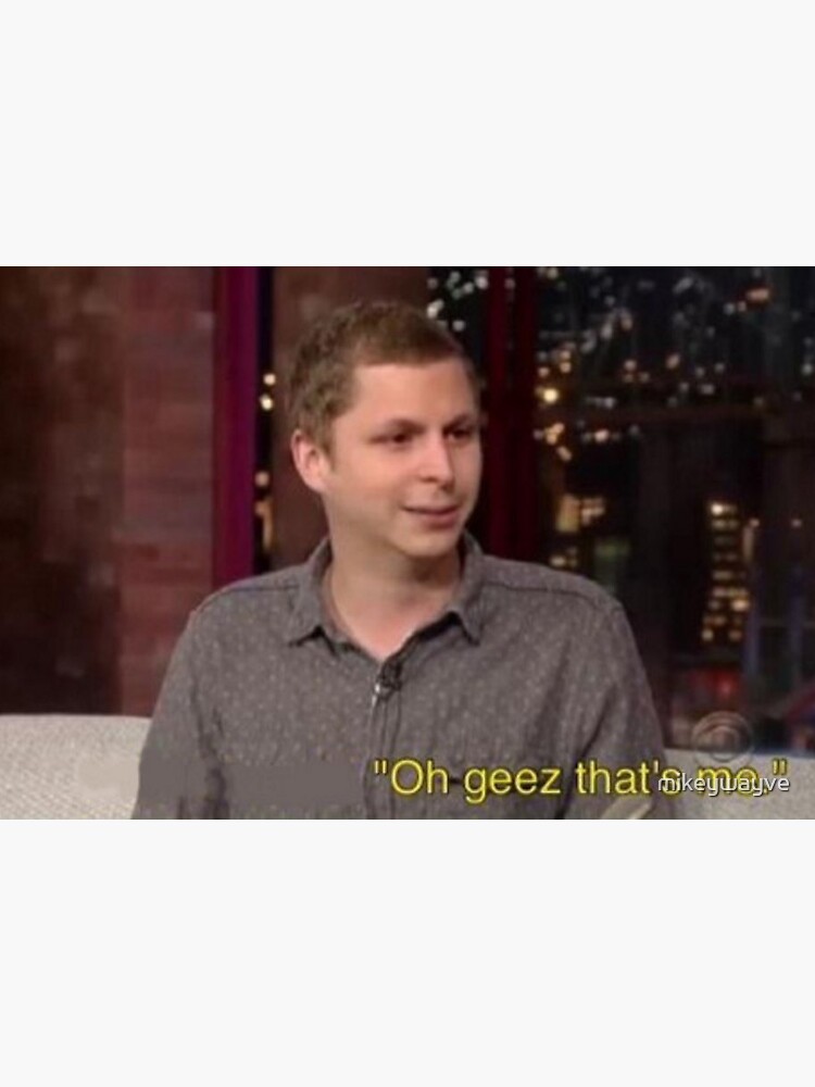 ""Oh geez that's me"" Sticker by Redbubble