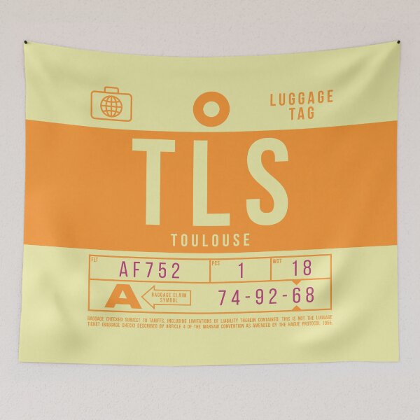 Artikelvorschau, Luggage Tag B - TLS Toulouse France entworfen und verkauft von VoodooCircus.