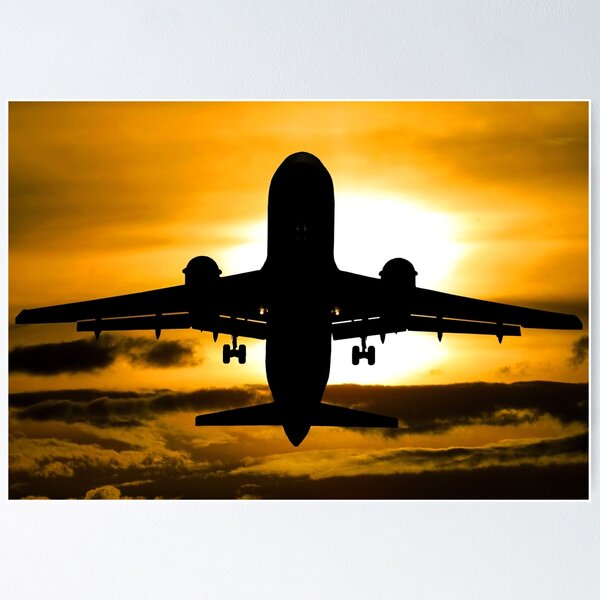 Item preview, AVIATION #33 - Airliner Silhouette at Golden Take-off designed and sold by DEL-Productions.