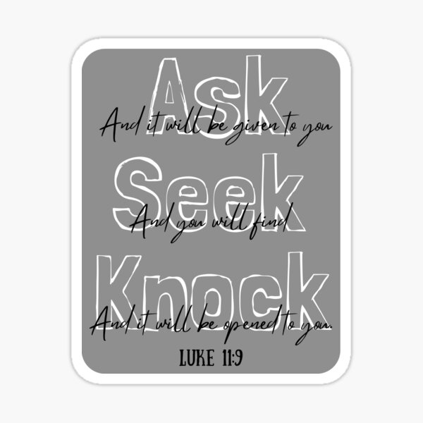 Christian Clothing Workout Tank. Ask Seek Knock Luke 11:9 Bible