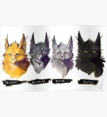 Póster No Evil - Guerrero Cats Poder de la Ilustración Tres