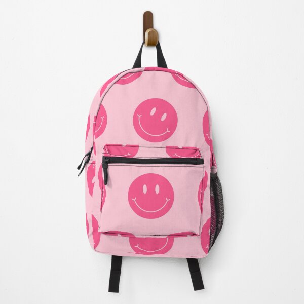 Hot Pink Smiley Backpacks for Sale Redbubble