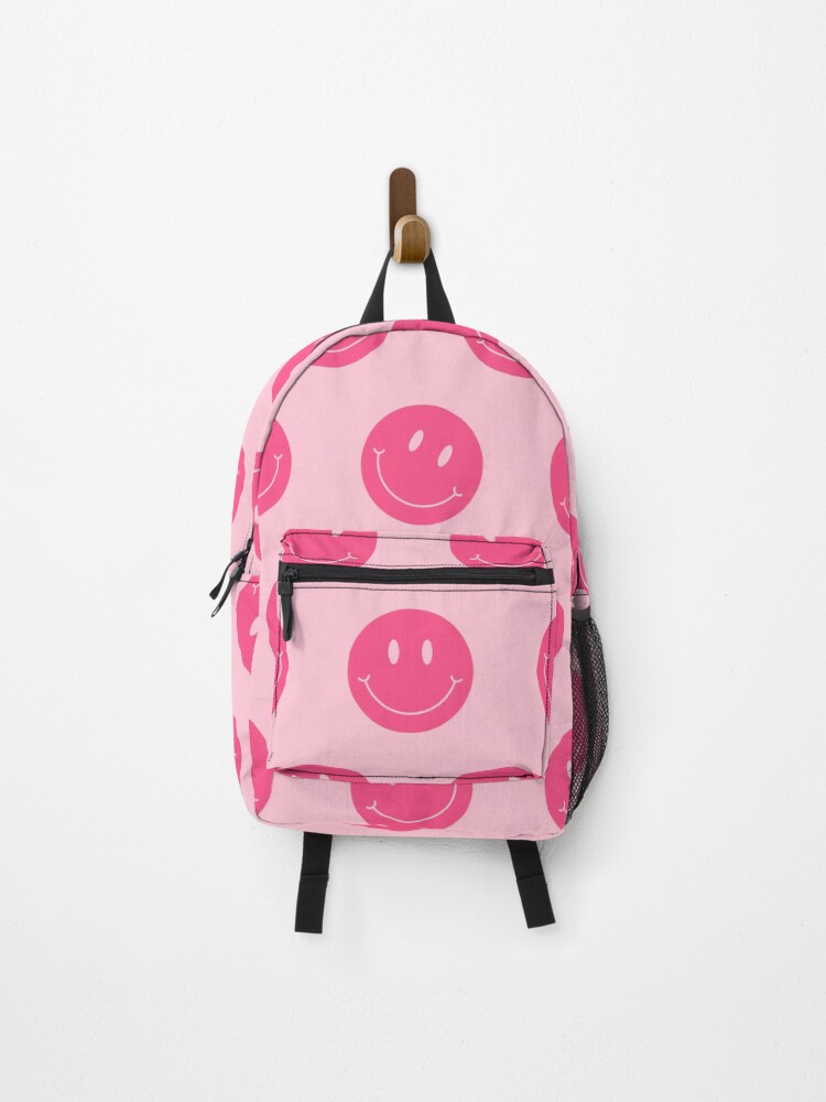 Preppy School Supplies Smile Pink Aesthetic Smile Face Preppy Aesthetic Backpack for Sale by 1StickerShop Redbubble