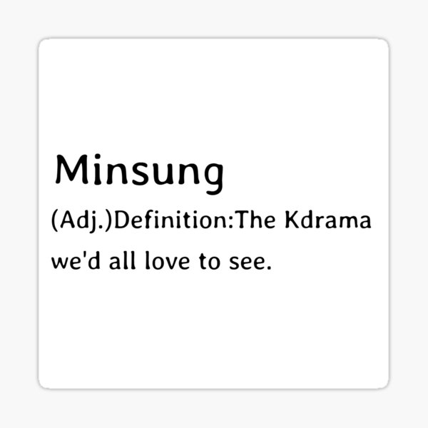 Minsung Kdrama Sticker