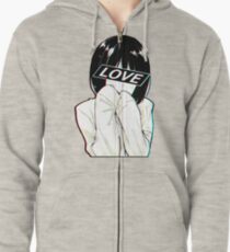 LOVE Sad Japanese Aesthetic Zipped Hoodie