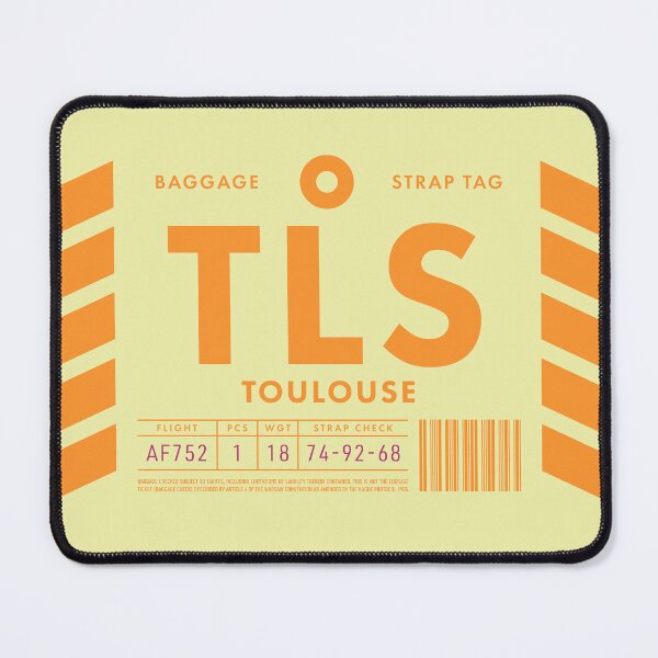 Aperçu de l'œuvre Luggage Tag D - TLS Toulouse France créée et vendue par VoodooCircus.