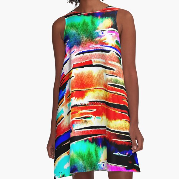Dark Reflections A-Line Dress