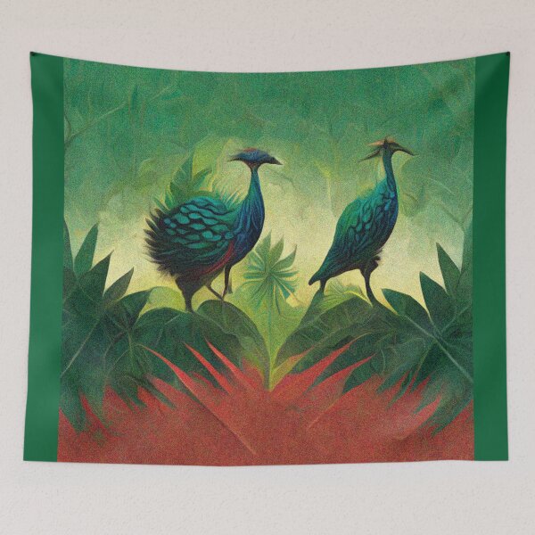 Item preview, Peacocks in the Jungle -Watercolour style   designed and sold by Jane Holloway.