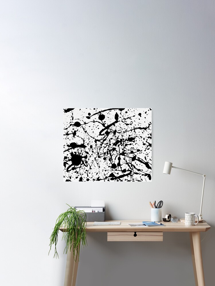 Black Paint Splatter – elegant poster – Photowall