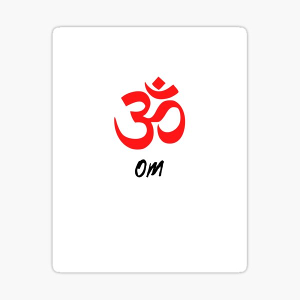 om-om-symbol-with-om-red-black-sticker-for-sale-by-slcaesthetics