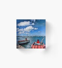 Boats in Marigot Acrylic Block