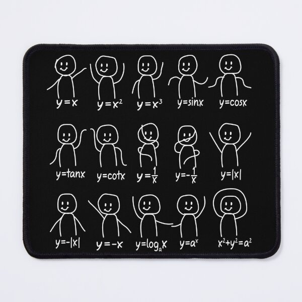 Funny Algebra Dance Graph Figures Math Equation Mouse Pad