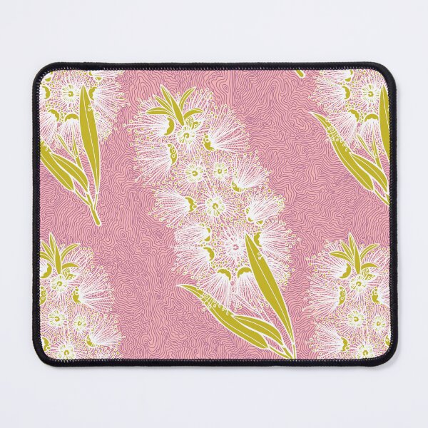 Item preview, Callistemon Bottlebrush Pattern - Pink, Green And White designed and sold by Sketchbook Designs.