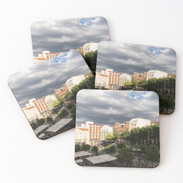 Item preview, Gathering Clouds Do Not Stop the Gathering Crowds - Plaza Santa Ana Madrid Spain designed and sold by Georgia Mizuleva.