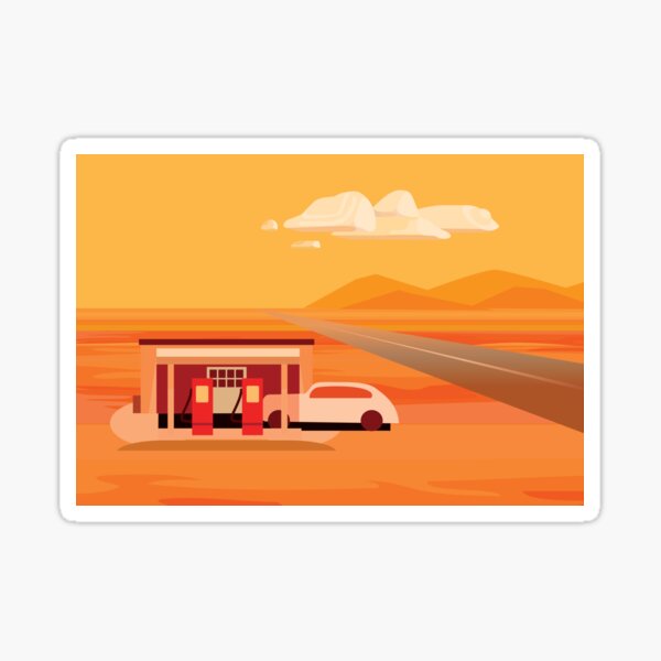 Vista previa del artículo con la obra «Antigua gasolinera en Tonapah», diseñado y vendido por Charles Harker.