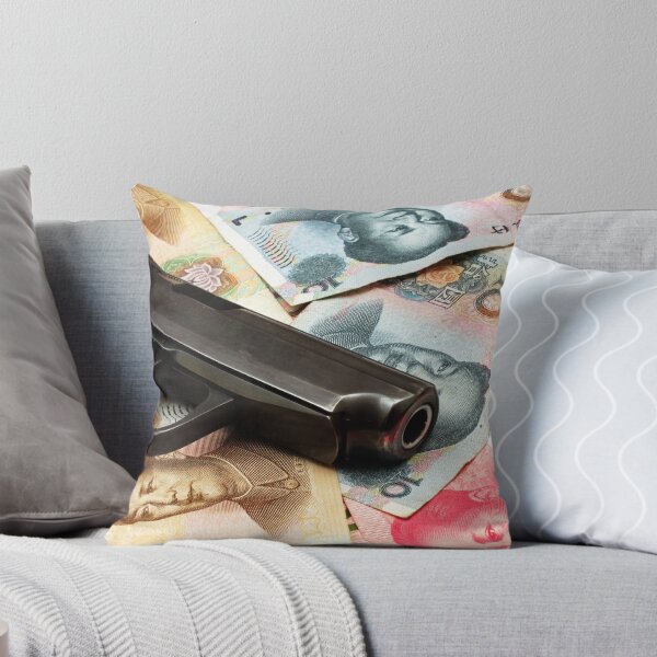Item preview, Chinese currency with black pistol designed and sold by vitoriaholdings.