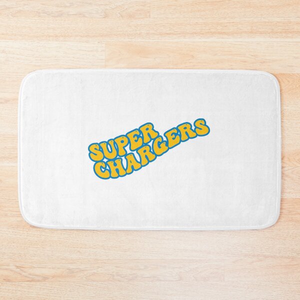 Item preview, Super Chargers Groovy with Yellow text and Powder Blue Outline designed and sold by rickcel.