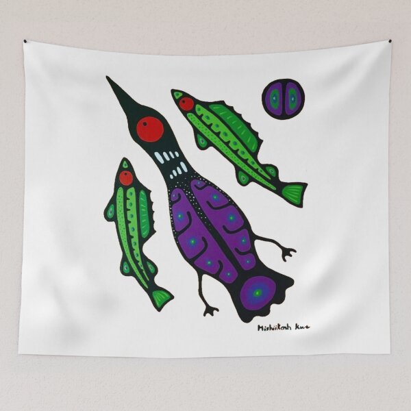 Item preview, loon _amp_ fish   designed and sold by BeastMaximus.