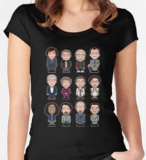 Sherlock and Friends mini people (shirt) Women's Fitted Scoop T-Shirt