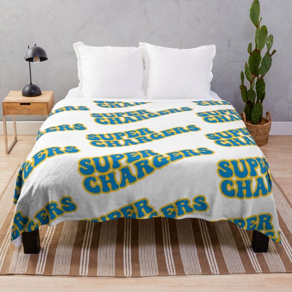 Item preview, Super Chargers Groovy with Powder Blue Text and Yellow Outline designed and sold by rickcel.