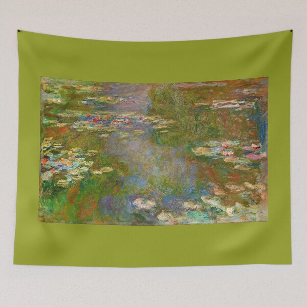 Item preview, 1918, Waterlily Pond, oil on canvas. Claude Monet. Vintage fine art  oil painting. designed and sold by naturematters.