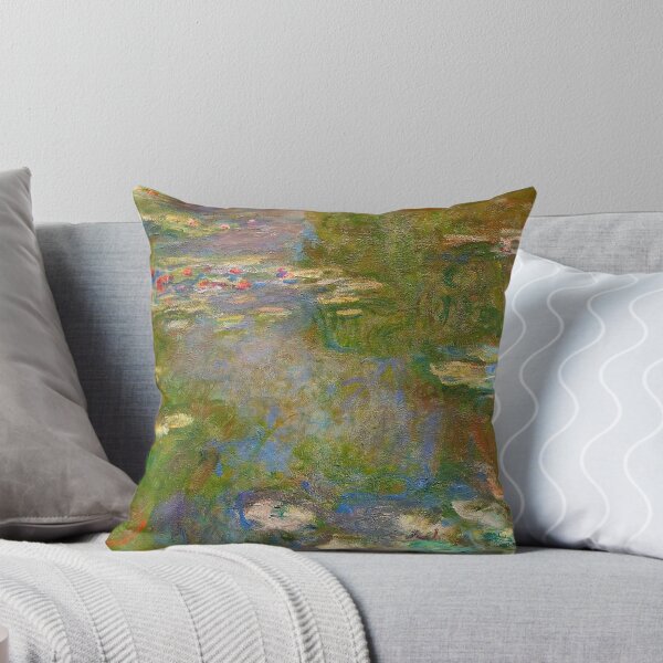 Aperçu de l'œuvre 1918, Waterlily Pond, huile sur toile. Claude Monet. Peinture à l'huile vintage fine art. créée et vendue par naturematters.