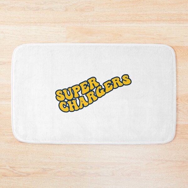 Item preview, Super Chargers Groovy with Yellow text and Navy Outline designed and sold by rickcel.
