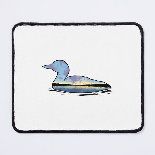 Item preview, Loon Silhouette - Sunrise _amp_ Antique White designed and sold by BeastMaximus.