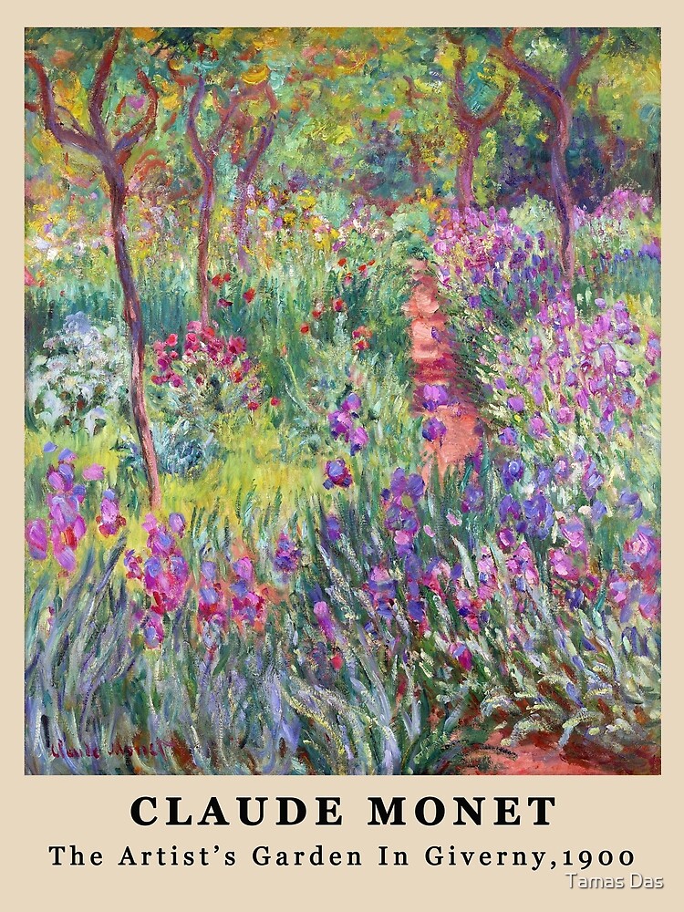 Claude Monet - The iris garden at Giverny Leggings for Sale by