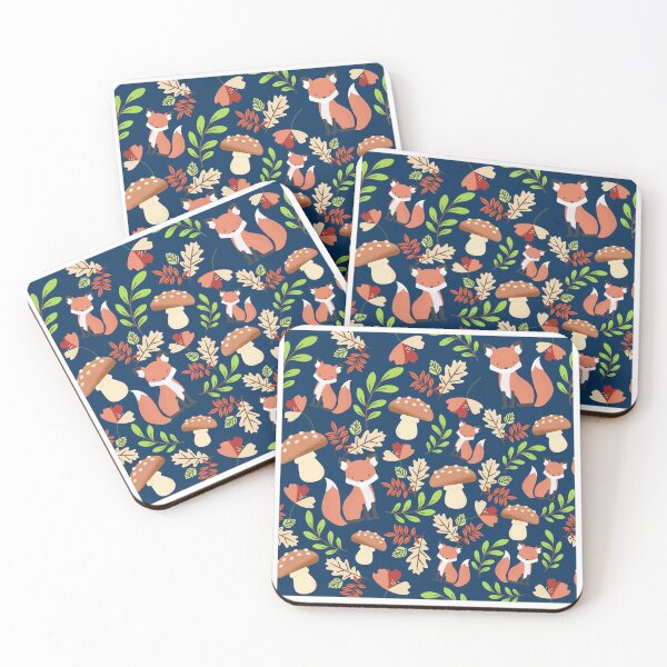 Item preview, Autumn foxy with mushrooms  designed and sold by Moniartprints.