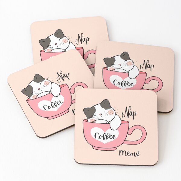 Item preview, Nap, Coffee, Meow - kitten design T-Shirt designed and sold by Art by Lilia.