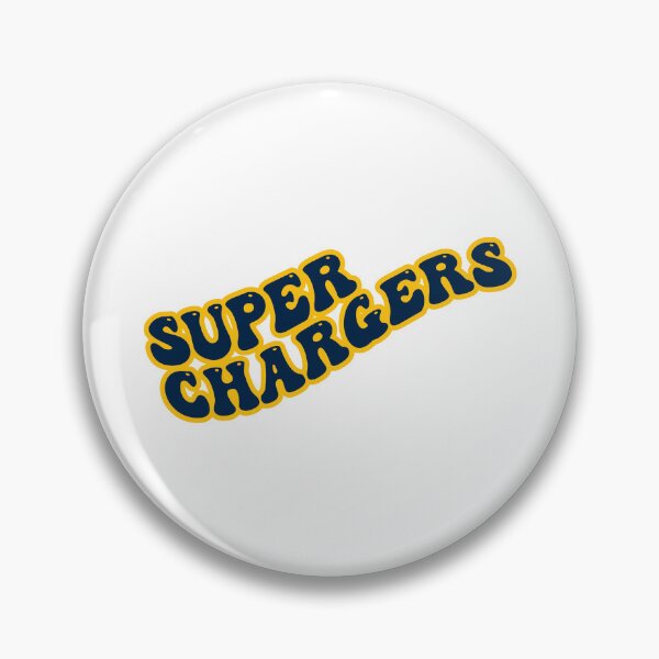Item preview, Super Chargers Groovy with Navy blue text and Yellow Outline designed and sold by rickcel.