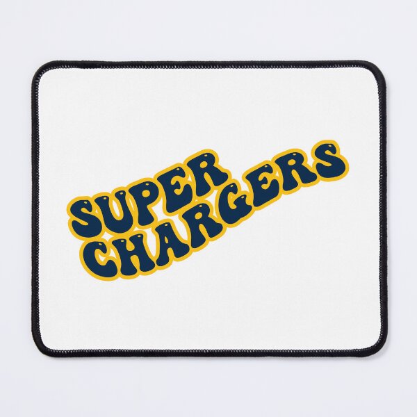 Item preview, Super Chargers Groovy with Navy blue text and Yellow Outline designed and sold by rickcel.