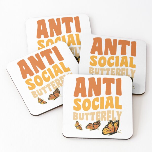 Item preview, Antisocial Butterfly Funny Sarcastic Introvert Joke designed and sold by Windyslice1.