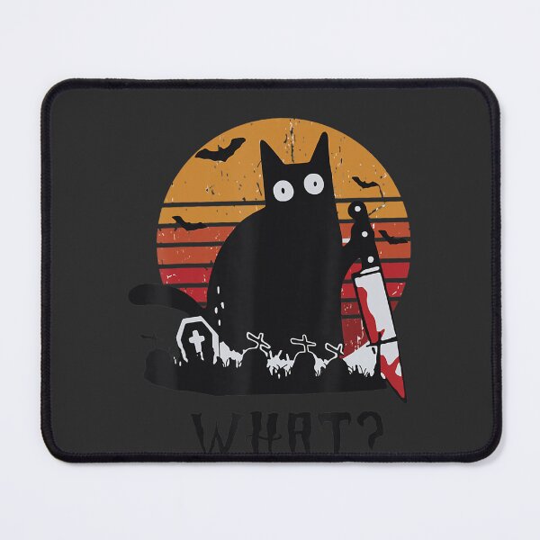 Item preview, Cat What Shirt Funny Black Cat With Knife Killer Halloween New designed and sold by DoverDasiva.