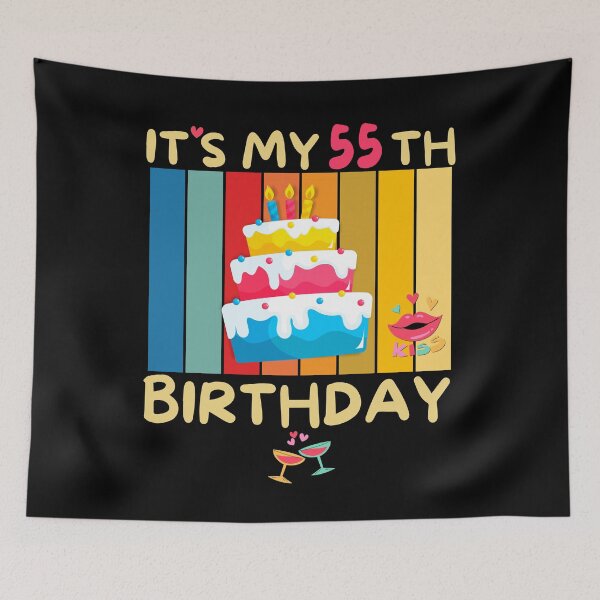 Item preview, It's My 55th Birthday Years with Bday Sweetie Cake designed and sold by CoolCreative.