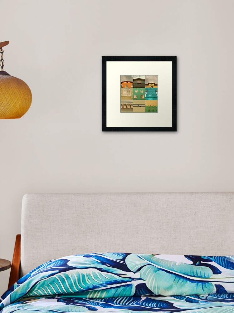 Thumbnail 2 of 7, Framed Art Print, Wooden House Collage designed and sold by TalBright.