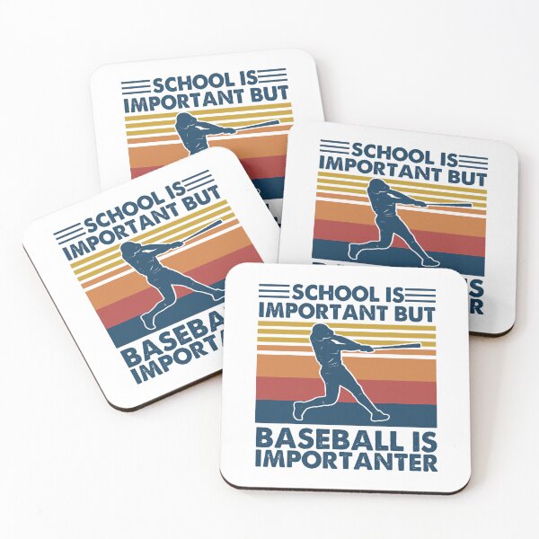 Item preview, School Is Important But Baseball Is Importanter Funny Baseball Quote designed and sold by MichelSorour.