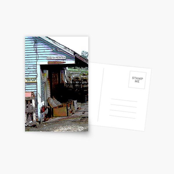 Farrin'sWharf, Maine Postcard