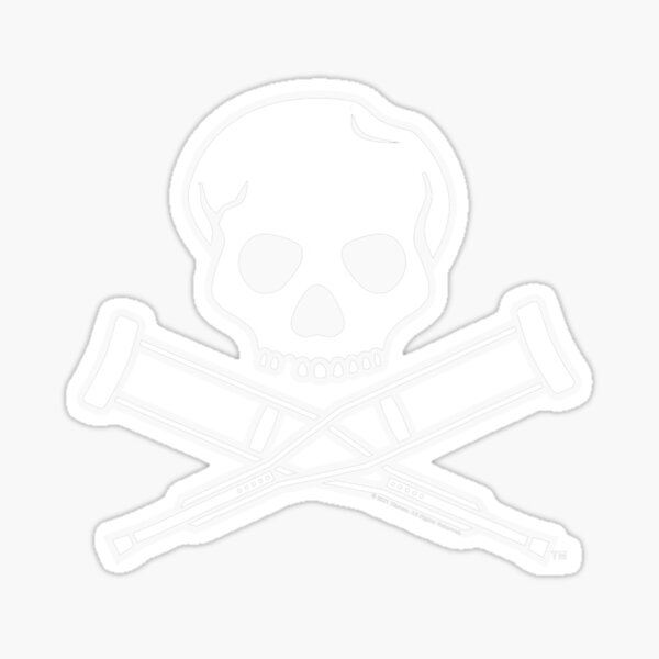 "Jackass Skull And Crutches Logo New" Sticker for Sale by DoverDasiva