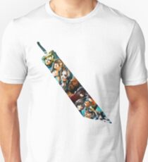 Final Fantasy 7 Buster Sword Cloud, Tifa, Vincent and characters Unisex T-Shirt