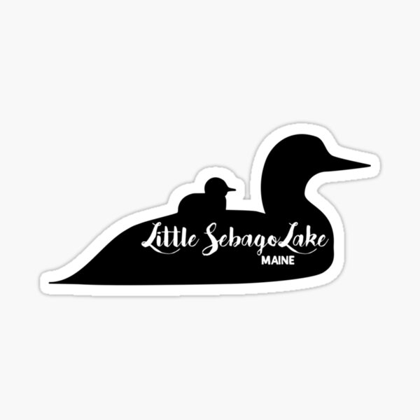 "Little Sebago Lake Loon Logo " Sticker for Sale by CaraLeess Redbubble