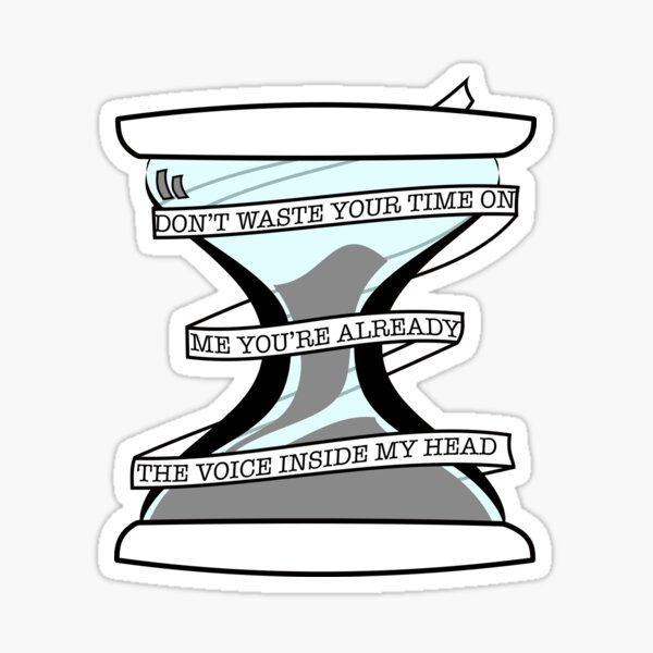 I Miss You - Sand Timer Sticker