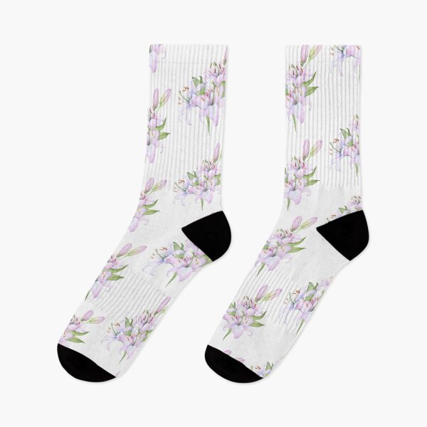 Item preview,  White pink lilies designed and sold by babanovaesha.