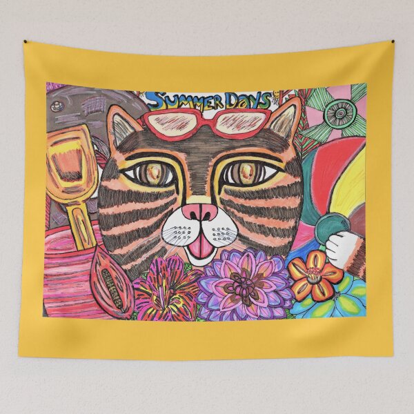 Item preview, Summer Days Cat designed and sold by Michelle Mead.