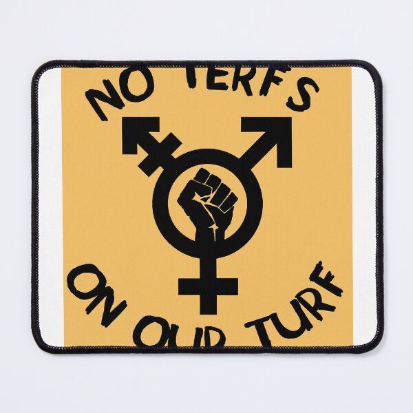 Item preview, No TERFs On Our Turf - LGBTQ Transgender Metal Print designed and sold by Mighenry8.