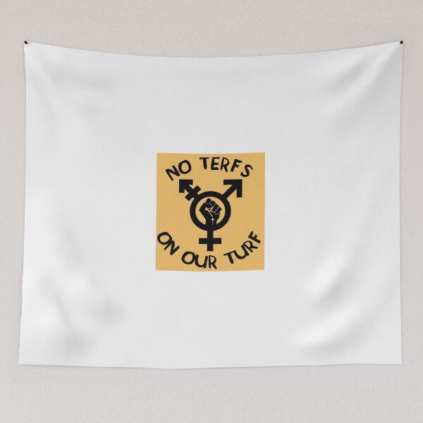 Item preview, No TERFs On Our Turf - LGBTQ Transgender Metal Print designed and sold by Mighenry8.