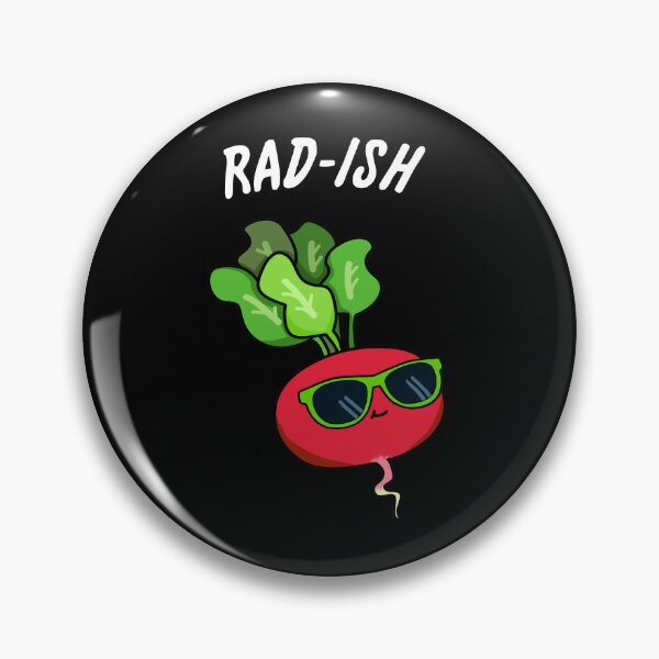 Item preview, Rad-ish Funny Veggie Radish Puns (Dark BG) designed and sold by punnybone.
